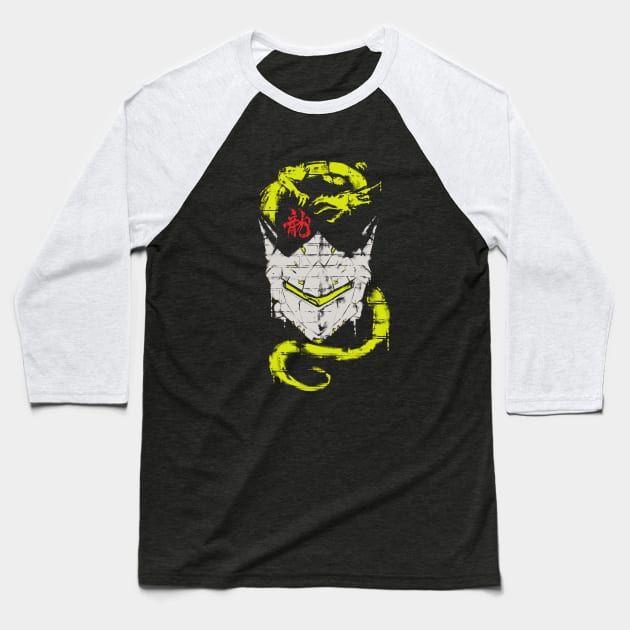 Genji Spray Wall Baseball T-Shirt by Dracortis